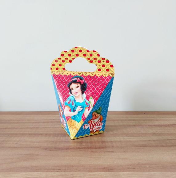 Kit Festa 30 Caixinhas Personalizadas Branca de Neve