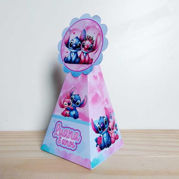 Kit Festa 30 Caixinhas Personalizadas Stitch e Angel