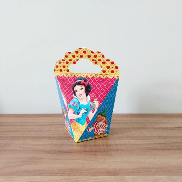 Kit Festa 50 Caixinhas Personalizadas Branca de Neve