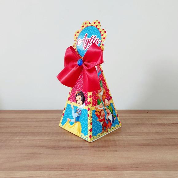 Kit Festa 50 Caixinhas Personalizadas Branca de Neve