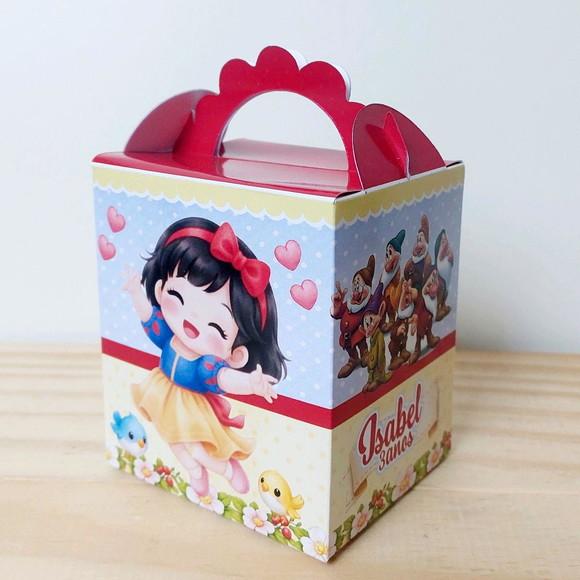 Kit Festa 50 Caixinhas Personalizadas Branca de Neve Baby