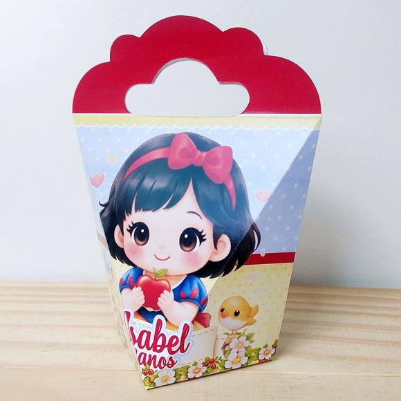 Kit Festa 50 Caixinhas Personalizadas Branca de Neve Baby