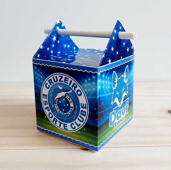 Kit Festa 50 Caixinhas Personalizadas Cruzeiro Futebol