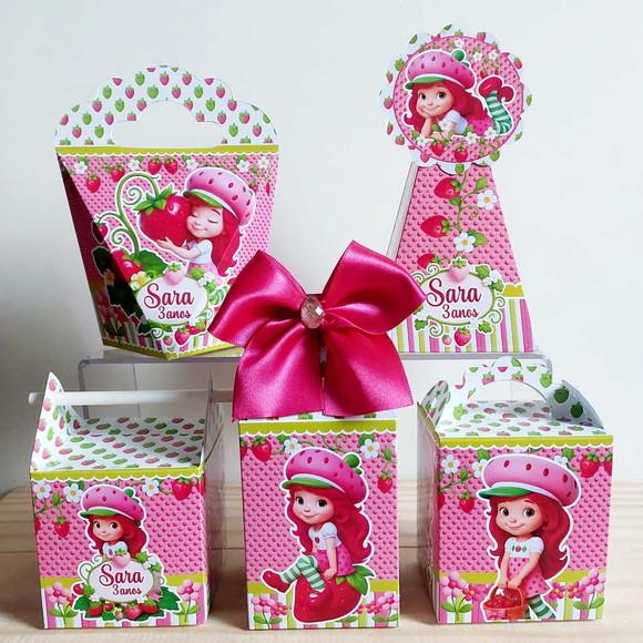 Kit Festa 50 Caixinhas Personalizadas Moranguinho