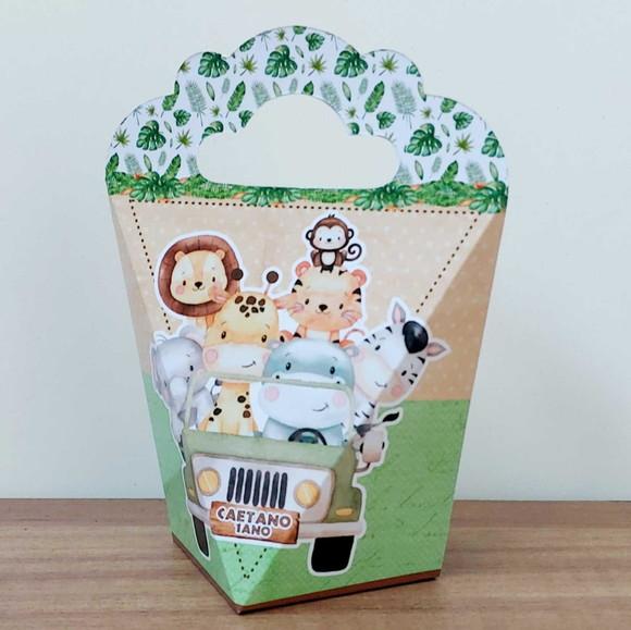 Kit Festa 50 Caixinhas Personalizadas Safari Baby