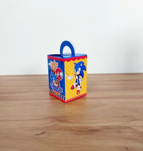 Kit Festa 50 Caixinhas Personalizadas Sonic