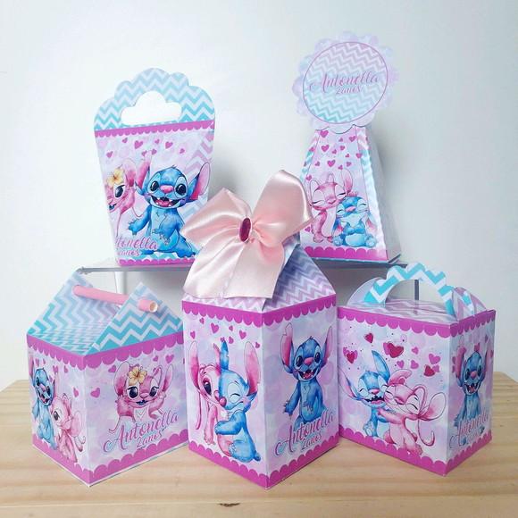 Kit Festa Básico 15 Lembrancinha Personalizada Stitch e Agel