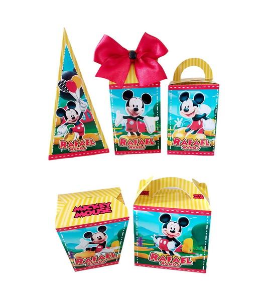 Kit Festa Básico 30 Lembrancinha Personalizada Mickey