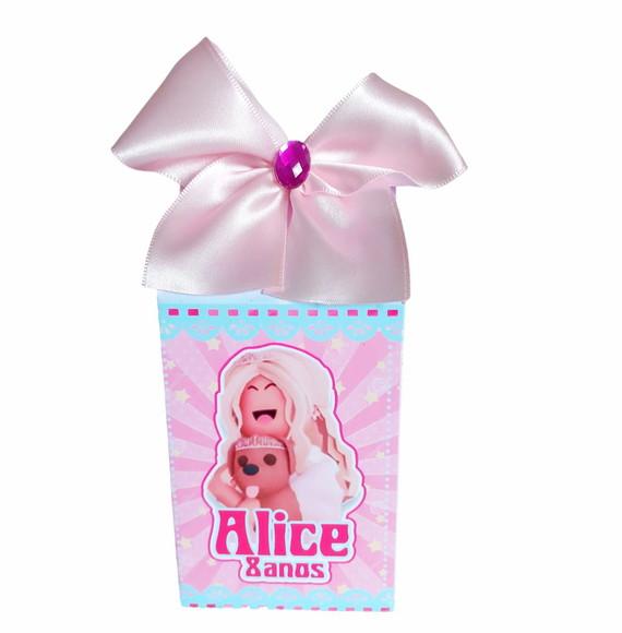 Kit Festa Básico 30 Lembrancinhas Personalizadas Roblox Rosa