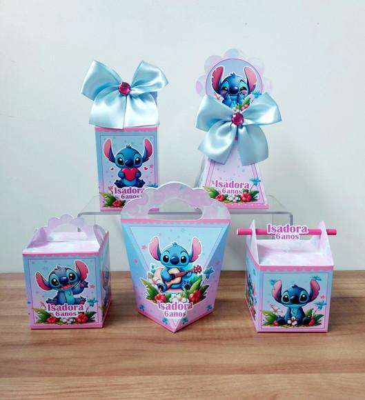 Kit Festa Básico 50 Lembrancinha Personalizada Stitch