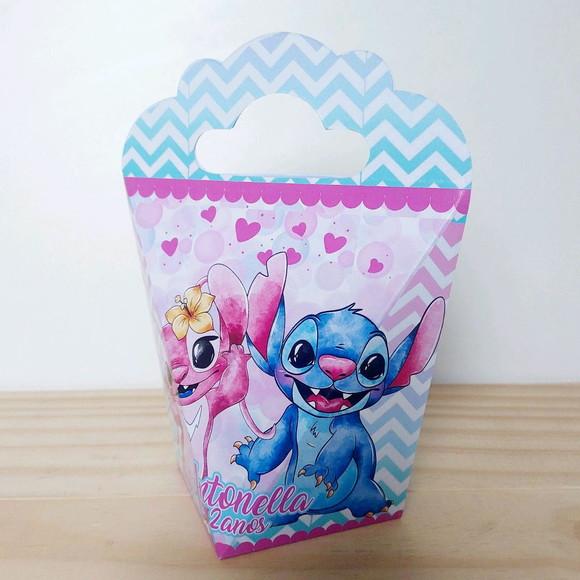 Kit Festa Básico 50 Lembrancinha Personalizada Stitch e Agel