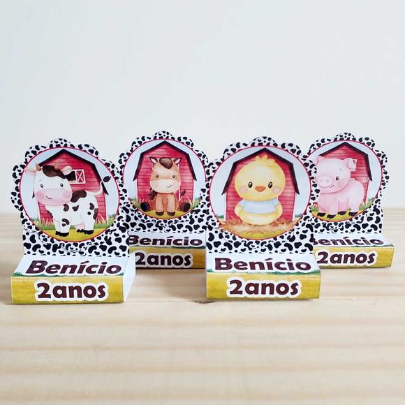 Porta Bis Duplo Fazendinha Personalizado Festa Infantil