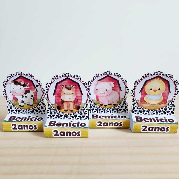 Porta Bis Duplo Fazendinha Personalizado Festa Infantil