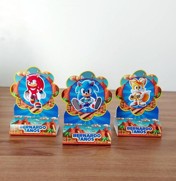 Porta Bis Duplo Personalizado Tema Sonic Festa