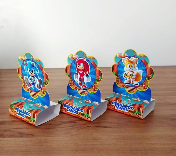 Porta Bis Duplo Personalizado Tema Sonic Festa