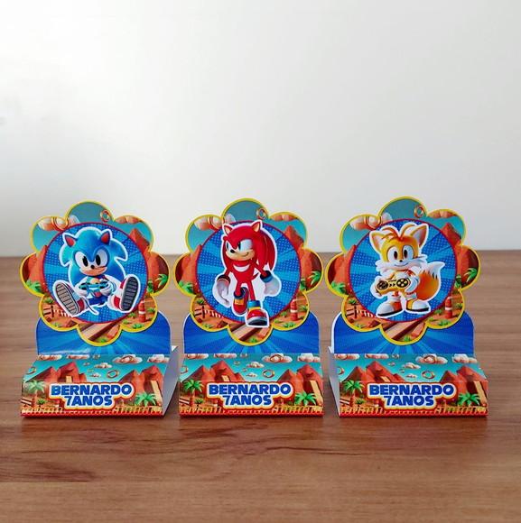 Porta Bis Duplo Personalizado Tema Sonic Festa