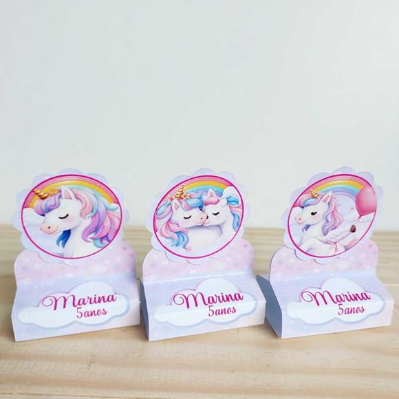 Porta Bis Duplo Unicórnio Personalizado Festa Infantil