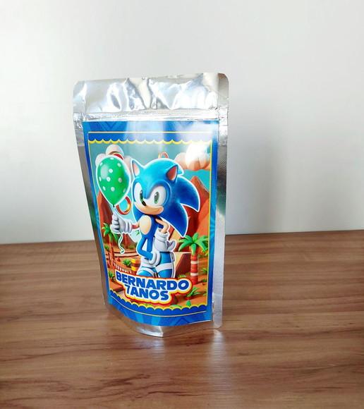 Saquinho Metalizado Sonic Zip Lock Personalizado