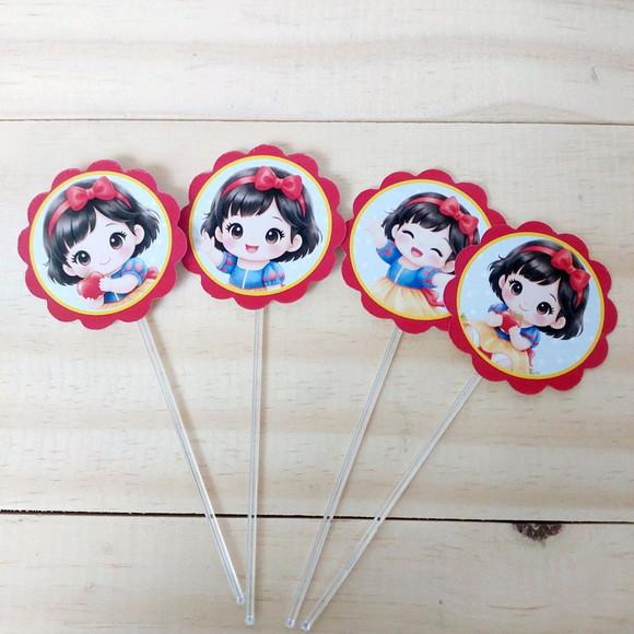 Topper Branca de Neve Baby para Docinhos Festa Infantil