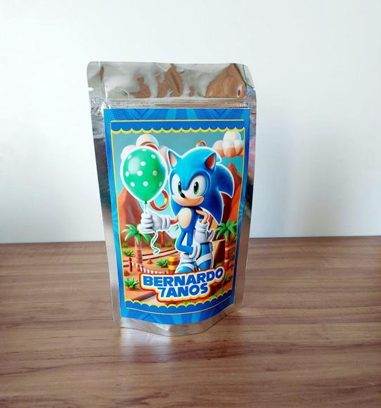Saquinho Metalizado Sonic Zip Lock Personalizado