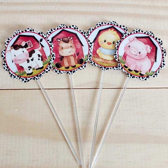 Topper Fazendinha para Docinhos Festa Infantil