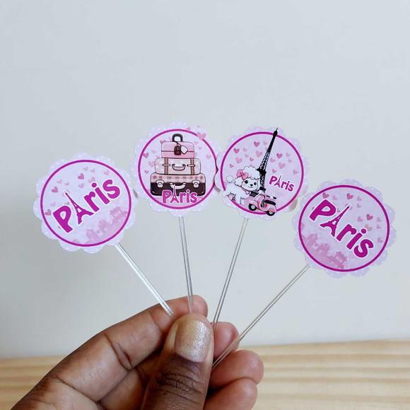 Topper Paris para Docinhos Festa Infantil