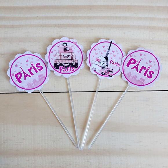 Topper Paris para Docinhos Festa Infantil