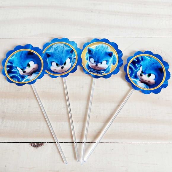 Topper Sonic Hedgehog para Docinhos Festa Infantil