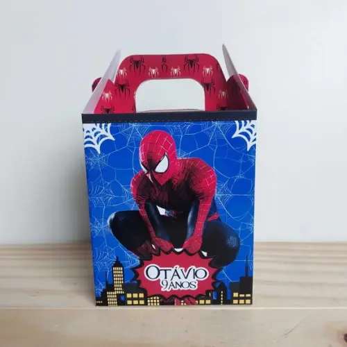 Caixa Maleta Homem Aranha Personalizada Infantil