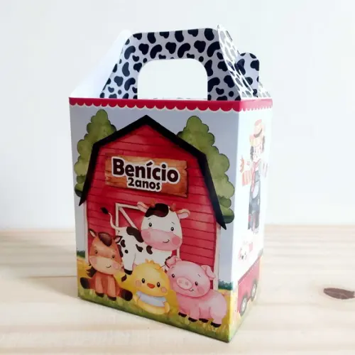 Caixa Maleta Surpresa Fazendinha Personalizada Infantil