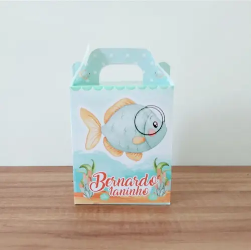 Caixa Maleta Surpresa Fundo do Mar Personalizada Infantil