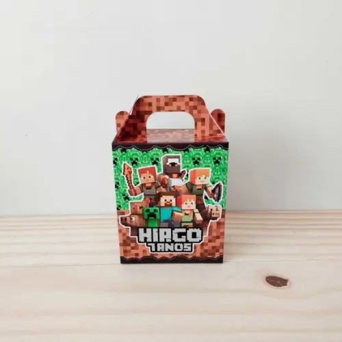 Caixa Maleta Surpresa Minecraft Personalizada Infantil