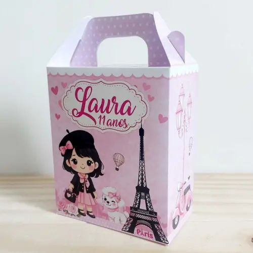 Caixa Maleta Surpresa Paris Personalizada Infantil