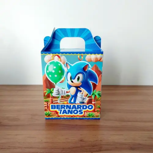 Caixa Maleta Surpresa Personalizada Sonic