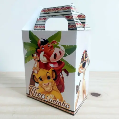 Caixa Maleta Surpresa Rei Leão Personalizada Infantil