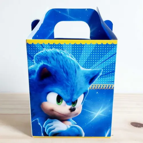 Caixa Maleta Surpresa Sonic Hedgehog Personalizada Infantil