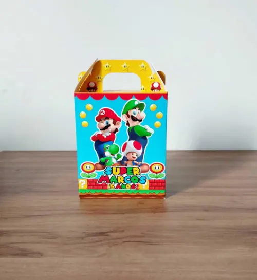 Caixa Maleta Surpresa Super Mario Personalizada Infantil