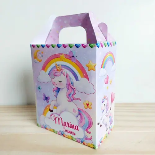 Caixa Maleta Surpresa Unicórnio Personalizada Infantil