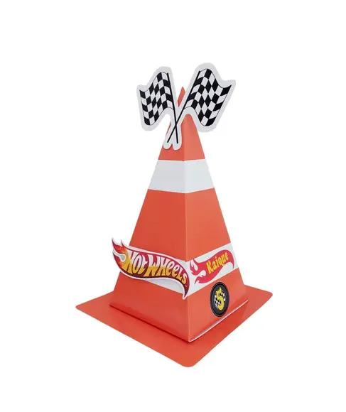 Caixa Pirâmide Cone Personalizada Hot Wheels