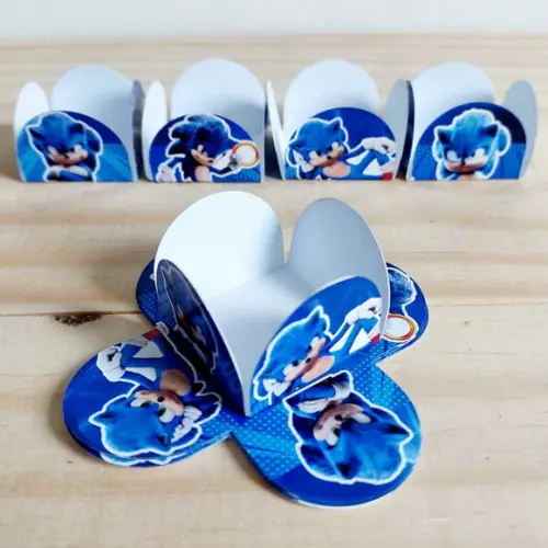 Forminhas para Docinhos Sonic Hedgehog Festa Infantil