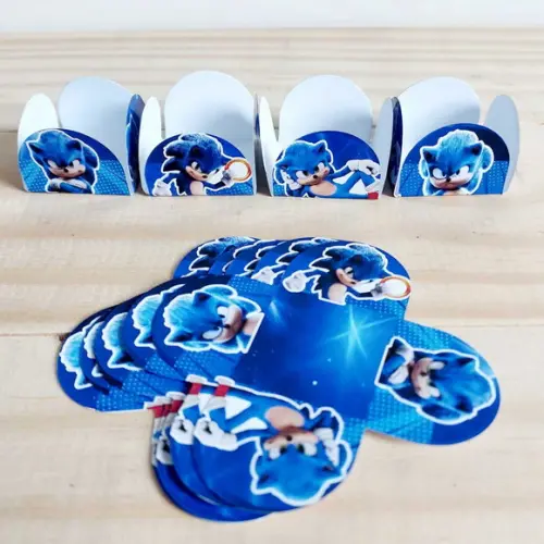 Forminhas para Docinhos Sonic Hedgehog Festa Infantil