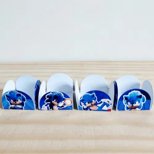 Forminhas para Docinhos Sonic Hedgehog Festa Infantil