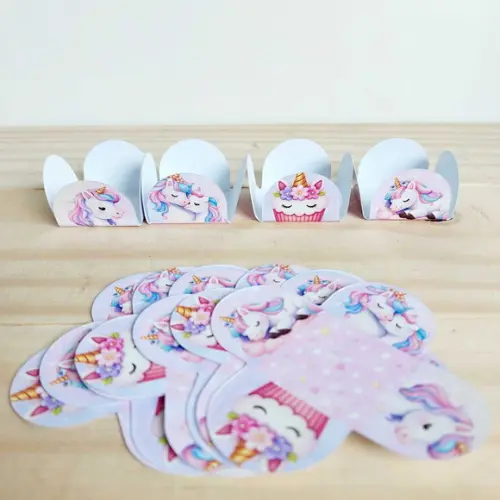 Forminhas para Docinhos Unicórnio Festa Infantil