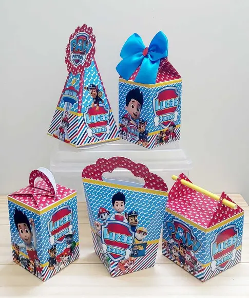 Kit 15 Caixinhas Personalizadas Patrulha Canina