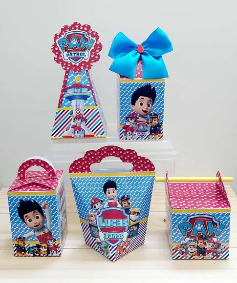 Kit 20 Caixinhas Personalizadas Patrulha Canina