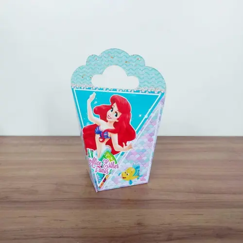 Kit 20 Caixinhas Personalizadas Pequena Sereia, Ariel
