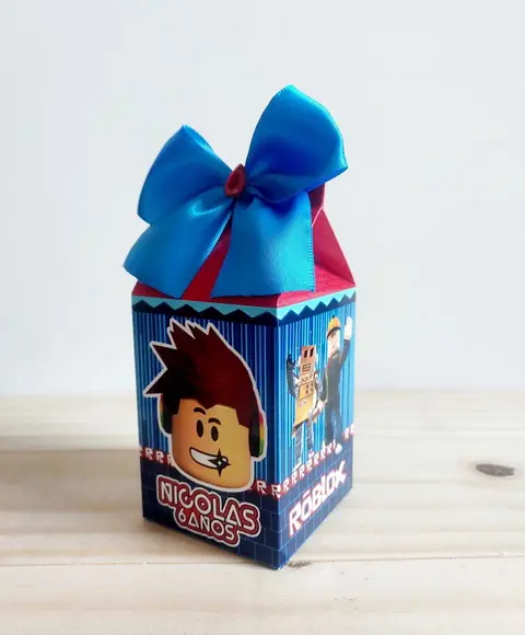 Kit 20 Caixinhas Personalizadas Roblox