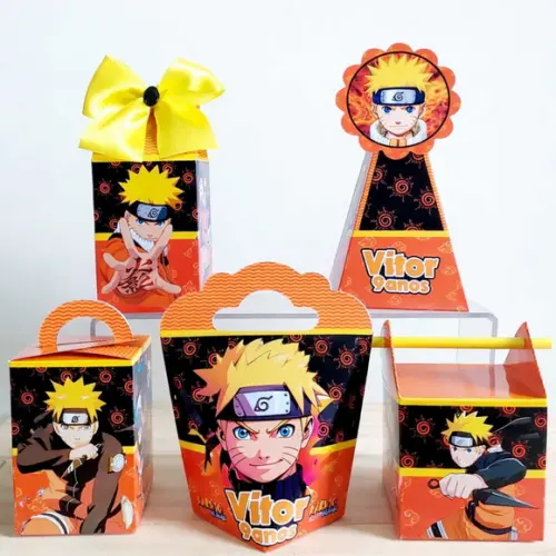 Kit 20 Lembrancinhas Naruto Personalizadas Festa Infantil