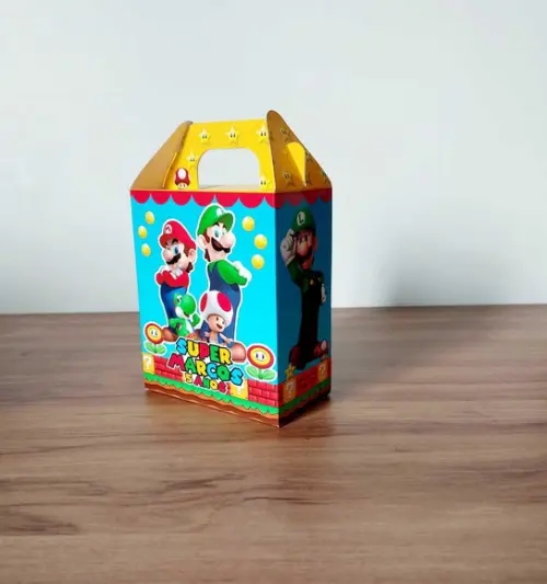 Kit 25 Caixinhas Personalizadas Super Mario Bross
