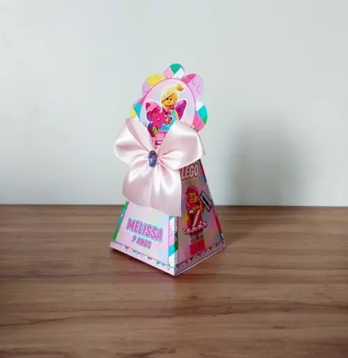 Kit 30 Caixinhas Personalizadas Lego Menina